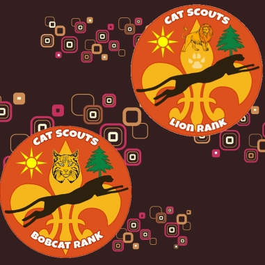 Bobcat and Lion badges